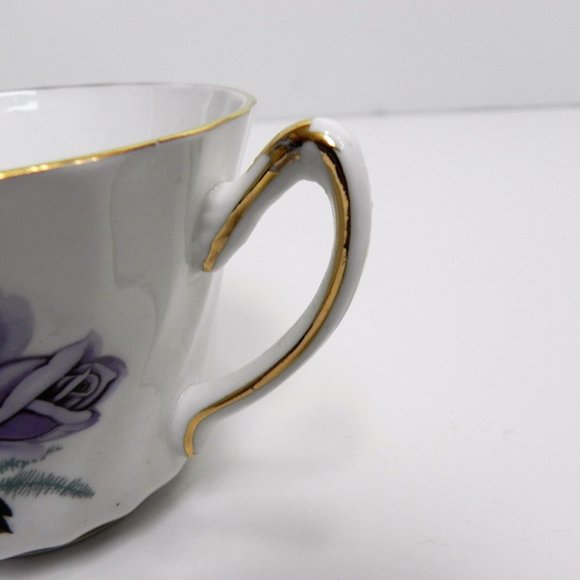 Collectable Vintage Royal Kendall Teacup & Saucer Lavender Rose Buds Design - Picture 9 of 9